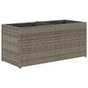 vidaXL Jardini&egrave;res avec 2 pots 2 pcs gris 72x30x32 cm r&eacute;sine tress&eacute;e