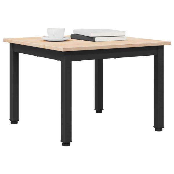 vidaXL Table basse Naturel 50 x 50 x 36 cm Bois de pin massif