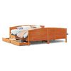 vidaXL Cadre de lit sans matelas cire marron 200x200cm bois pin massif