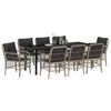 vidaXL Ensemble de salle &agrave; manger pour jardin 9 pcs Gris clair