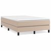 vidaXL Sommier &agrave; lattes de lit matelas cappuccino 120x190cm similicuir