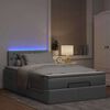 vidaXL Lit ottoman avec matelas gris clair 120x200 cm tissu
