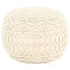 vidaXL Pouf fait &agrave; la main en macram&eacute; 45x30 cm Coton