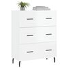 vidaXL Buffet Blanc brillant 69,5x34x90 cm Bois d'ingénierie