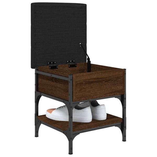 vidaXL Banc &agrave; chaussures ch&ecirc;ne marron 42x42x45 cm bois d'ing&eacute;nierie