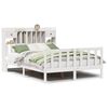 vidaXL Lit biblioth&egrave;que sans matelas blanc 150x200 cm bois pin massif