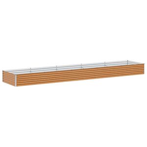 vidaXL Jardini&egrave;re sur&eacute;lev&eacute;e 485 x 100 x 36 cm Acier galvanis&eacute;
