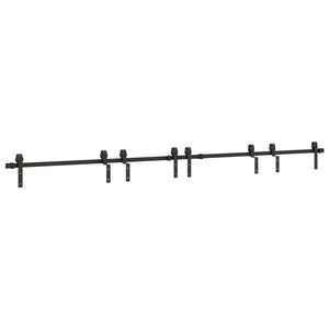 vidaXL Kit de quincaillerie de porte coulissante 366 cm acier noir