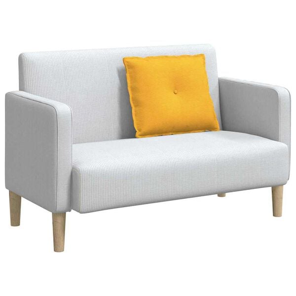 vidaXL Coussin de Dos Jaune clair 60 x 50 cm Tissu en velours c&ocirc;tel&eacute;
