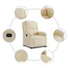 vidaXL Fauteuil inclinable cr&egrave;me tissu
