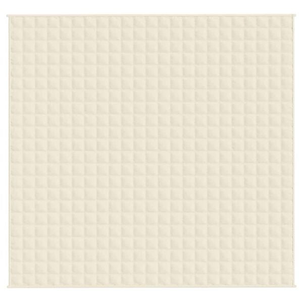 vidaXL Couverture lestée Crème clair 220x235 cm 11 kg Tissu