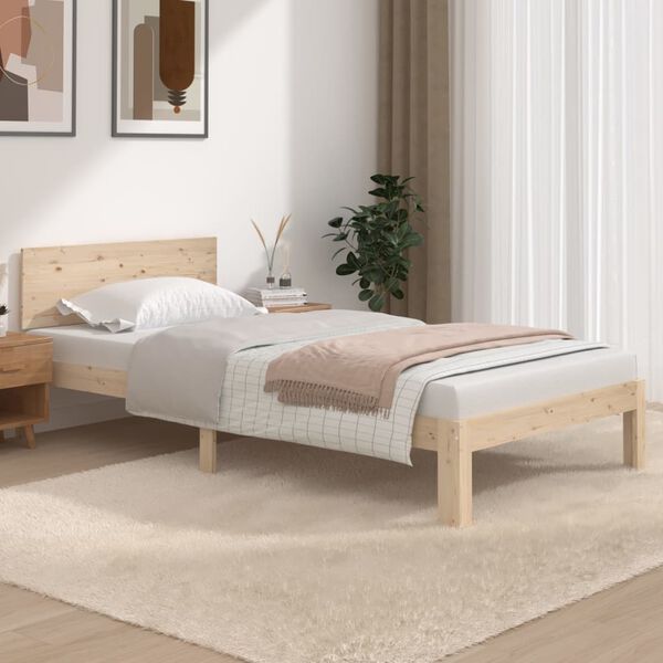 vidaXL Cadre de lit sans matelas bois massif de pin 100x200 cm