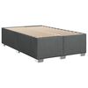 vidaXL Sommier &agrave; lattes de lit avec matelas Gris fonc&eacute; 120x200cm Tissu