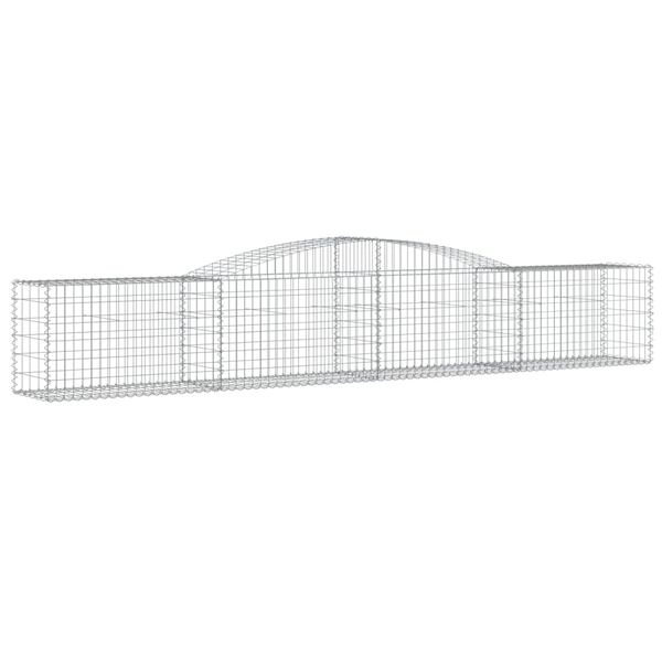 vidaXL Paniers à gabions arqués 15 pcs 400x50x60/80 cm Fer galvanisé