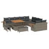vidaXL Ensemble de canap&eacute; de jardin 13 pc Gris polyrotin