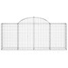 vidaXL Paniers à gabions arqués 11 pcs 200x30x80/100 cm Fer galvanisé