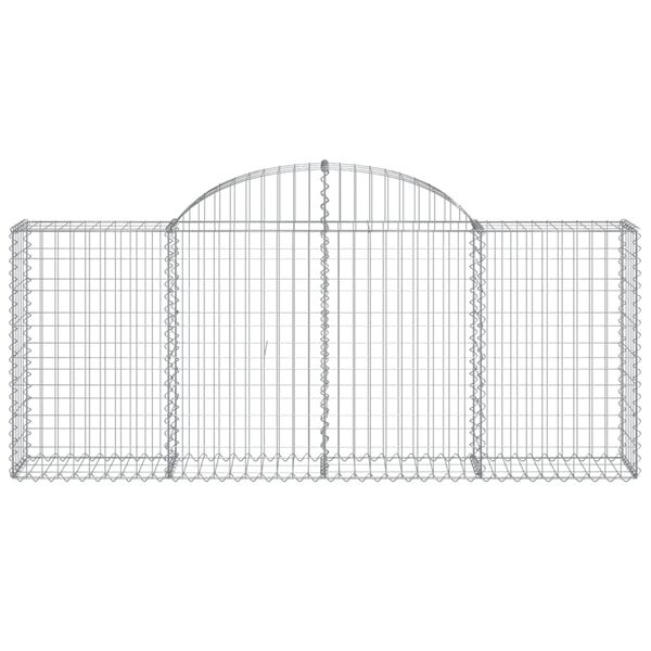 vidaXL Paniers à gabions arqués 11 pcs 200x30x80/100 cm Fer galvanisé