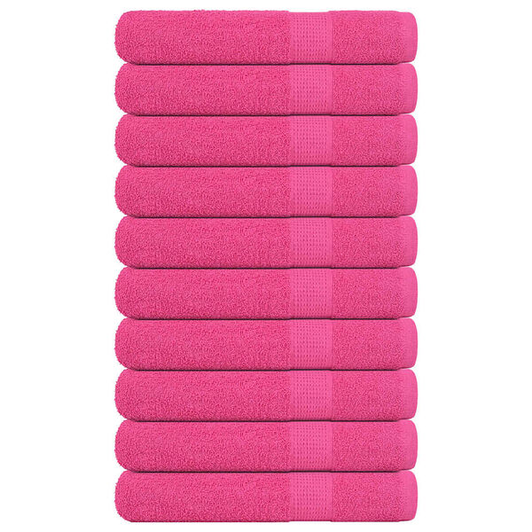 vidaXL Serviettes de sauna FROGN 10 pcs rose 80x200 cm 360 g/m&sup2;