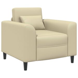 vidaXL Fauteuil Cr&egrave;me Simili cuir