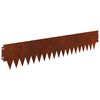 vidaXL Bordure de Pelouse 20 pc 103 x 20 cm Acier Rouill&eacute;