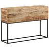 vidaXL Table console 110x30x75 cm bois de manguier massif brut et fer