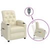 vidaXL Fauteuil de massage Cr&egrave;me Similicuir