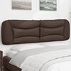 vidaXL Coussin de t&ecirc;te de lit Hvar marron 180 cm similicuir