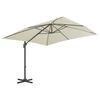 vidaXL Parasol de jardin avec base portable sable