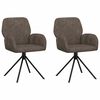 vidaXL Chaises de salle &agrave; manger pivotantes 2 pc Simili daim