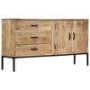 vidaXL Buffet 140x35x75 cm Bois de manguier massif