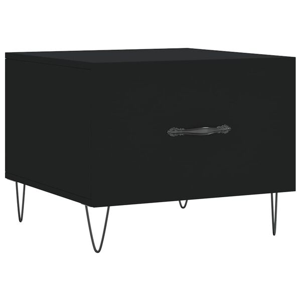 vidaXL Table basse Noir 50x50x40 cm Bois d'ingénierie