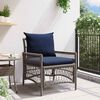 vidaXL Chaise de jardin avec coussin Gris 73 x 61 x 77 cm polyrotin