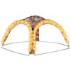 vidaXL Tente de r&eacute;ception avec LED et 4 parois 3,6x3,6x2,3m Camouflage