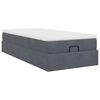 vidaXL Cadre de lit ottoman avec matelas gris fonc&eacute; 90x190 cm velours