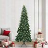 vidaXL Arbre de No&euml;l artificiel d'angle Vert 240 cm PVC et m&eacute;tal
