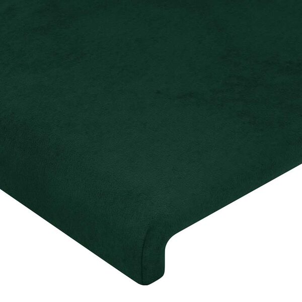 vidaXL T&ecirc;te de lit Vert fonc&eacute; 90x5x118/128 cm Velours