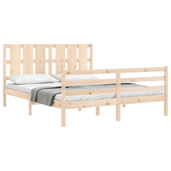 vidaXL Cadre de lit sans matelas bois massif