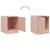 vidaXL Tables de chevet 2 pcs rose 34,5x39x44 cm acier