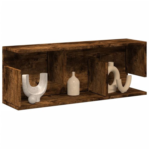 vidaXL Armoire murale 80x20x30 cm chêne fumé bois d'ingénierie