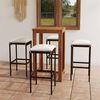vidaXL Ensemble de bar de jardin avec coussins 5 pcs Marron