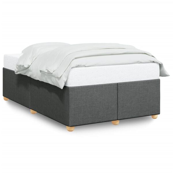vidaXL Cadre de lit sans matelas gris foncé 120x190 cm tissu