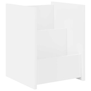 vidaXL &Eacute;tag&egrave;re &agrave; magazines Blanc 35 x 35 x 45 cm Bois d'ing&eacute;nierie