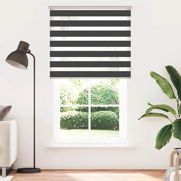 vidaXL Store z&egrave;bre noir 120x230 cm largeur du tissu 115,9 cm polyester