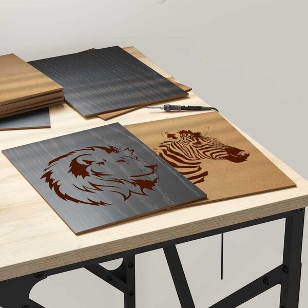 vidaXL Panneaux d&eacute;coratifs 50 pcs Ch&ecirc;ne noir 15 x 21 x 0,27 cm