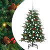 vidaXL Sapin de No&euml;l artificiel Vert 120 cm PVC, m&eacute;tal et plastique