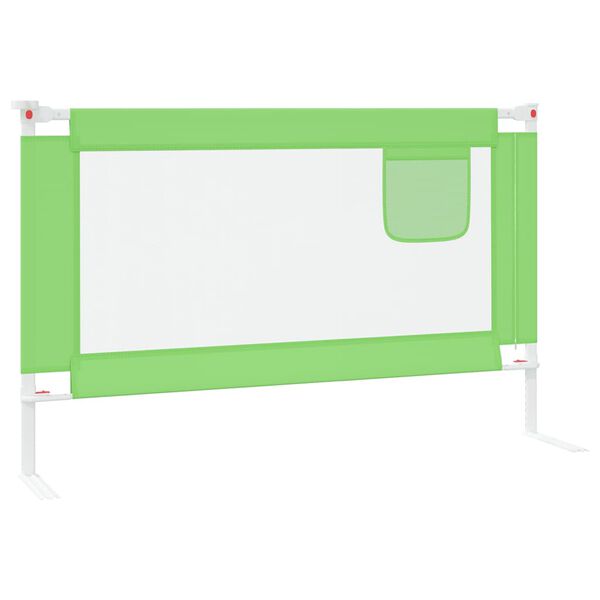 vidaXL Barrière de sécurité de lit d'enfant Vert 120x25 cm Tissu