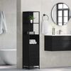vidaXL Ensemble de mobilier de salle de bain avec tiroir Ch&ecirc;ne noir
