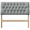 vidaXL Tête de lit capitonnée Gris clair 100 cm Pin massif