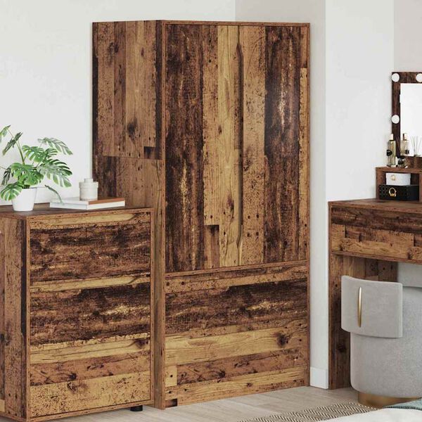 vidaXL Cabinet de salle de bain Bois Ancien 79,5 x 49 x 156 cm