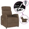 vidaXL Fauteuil électrique de massage Marron Tissu
